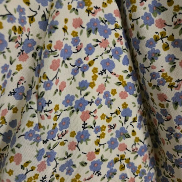 Lulus Sweet For Spring Ivory Floral Puff Sleeve Mini Dress Size M - Picture 6 of 9